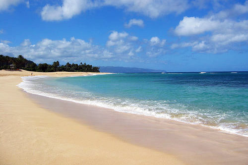 A beautiful beach and lagoon