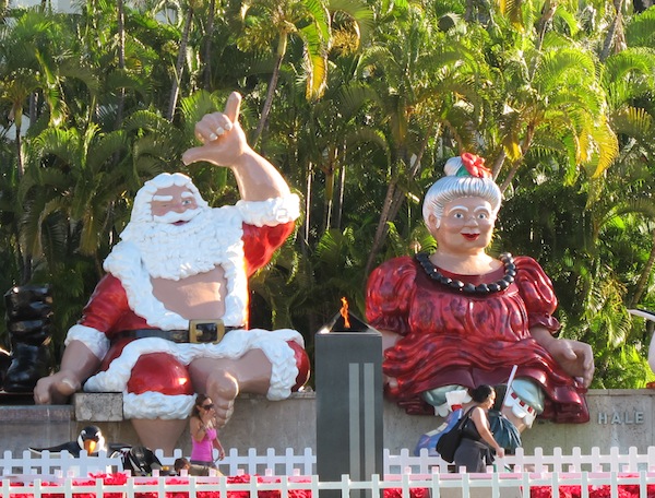 Santa and Mrs Claus sitting