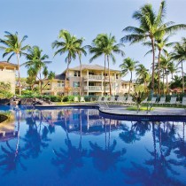 A view across the pool