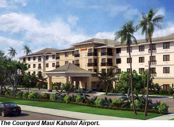 The exterior of the Courtyard Maui Kahului Airport