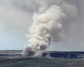 A plume of smoke from Kilauea