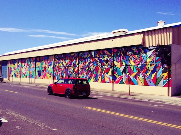 A graffitti wall on Nimitz Highway