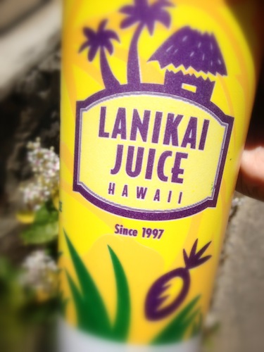 A small cup with Lanikai Juice logo