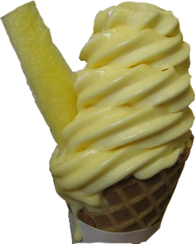 A pineaple ice cream cone