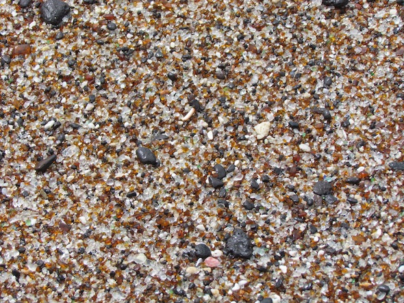 A close up of the fine grains of Kauai sand beach