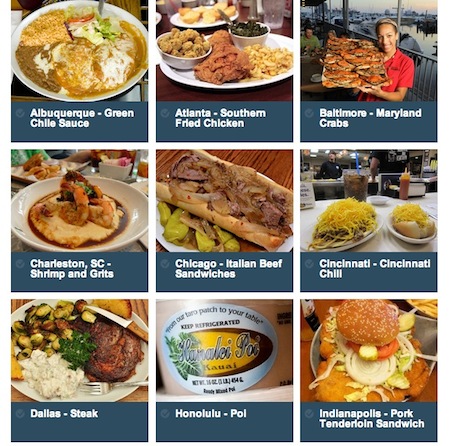 List of iconic American foods by City