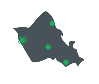 Dot on Map pinpointing North Shore Oahu