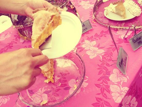 A slice of pie on a paper plate