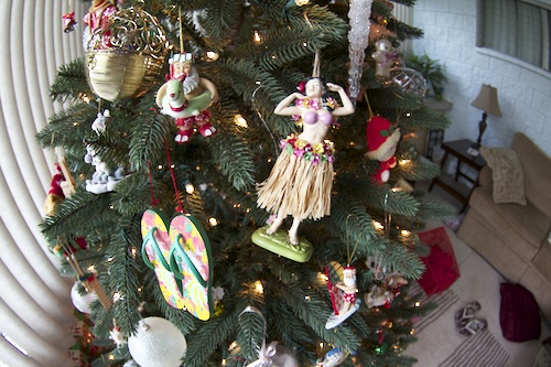 Hula Girl Christmas Ornament