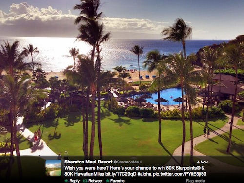 View of ocean and Sheraton Maui Resort pool