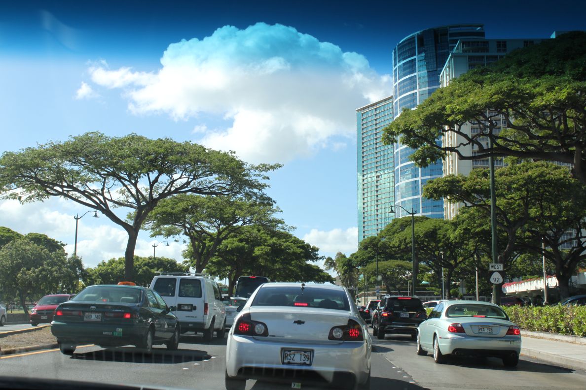 Traffic congestion in Waikiki