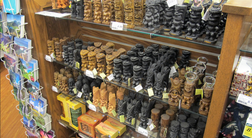 display of Tiki Souvenirs at longs drungs