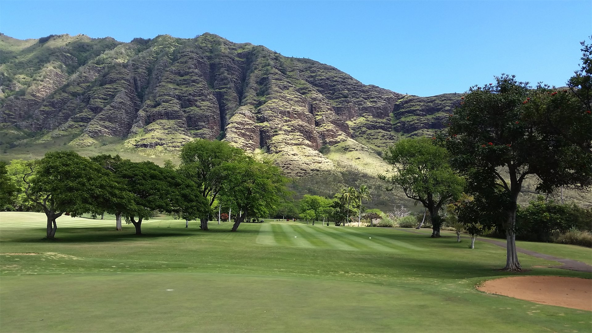 Makaha Mountains from Golf course