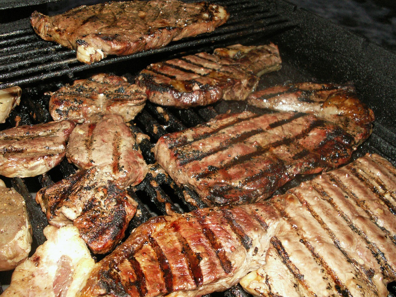 Hawaii steaks on barbeque