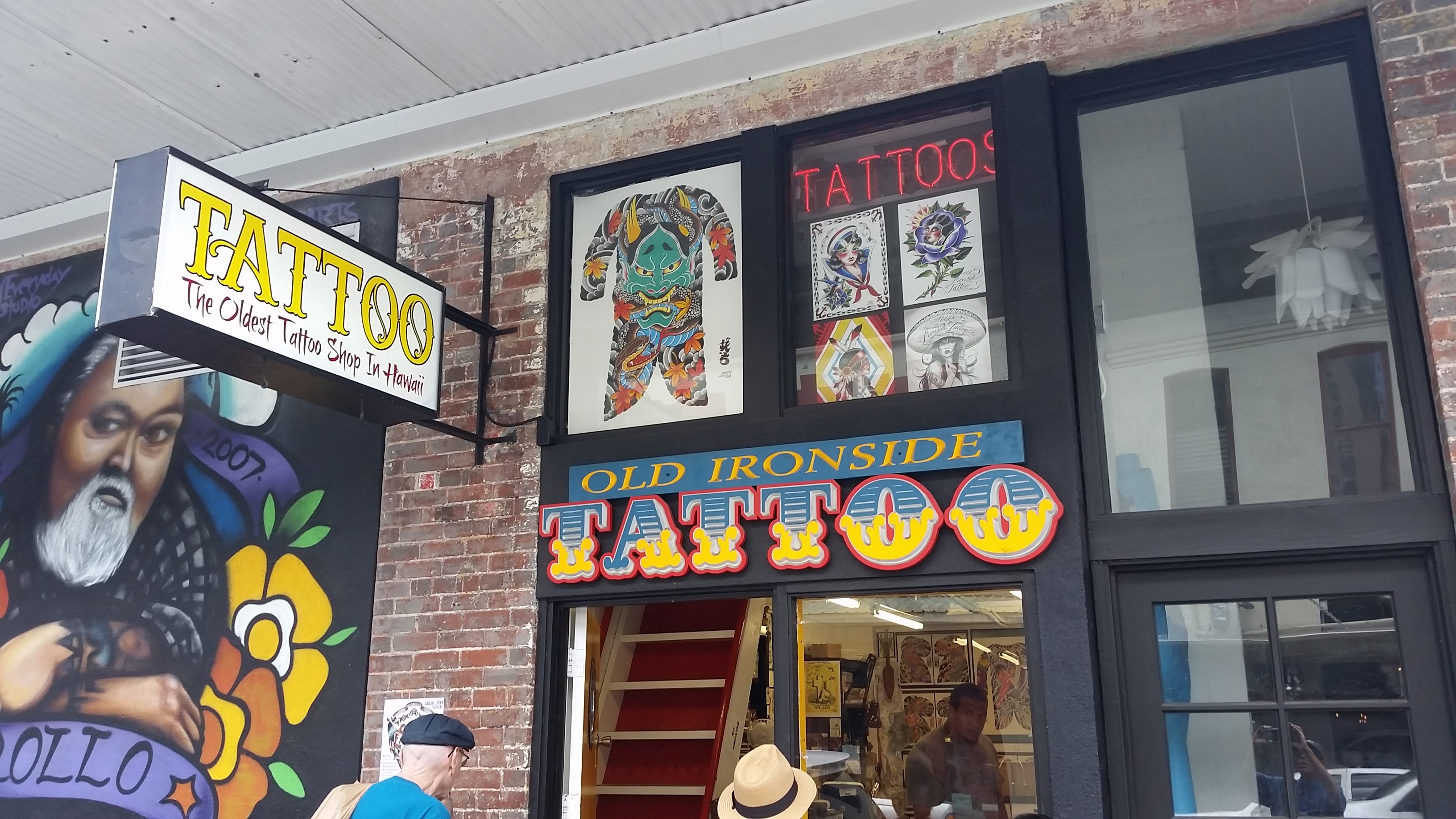 An image of Sailor Jerry's original Chinatown tattoo shop.