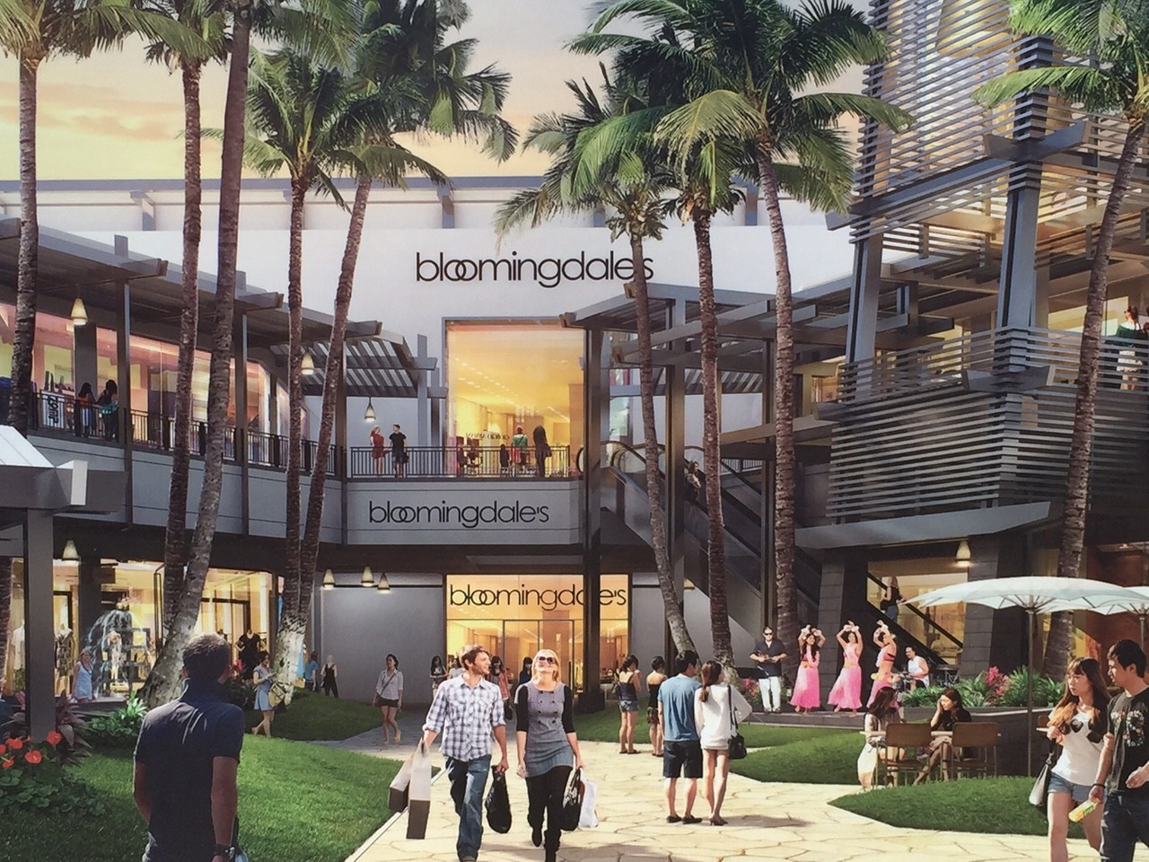 a rendering of the new ewa wing at ala moana center