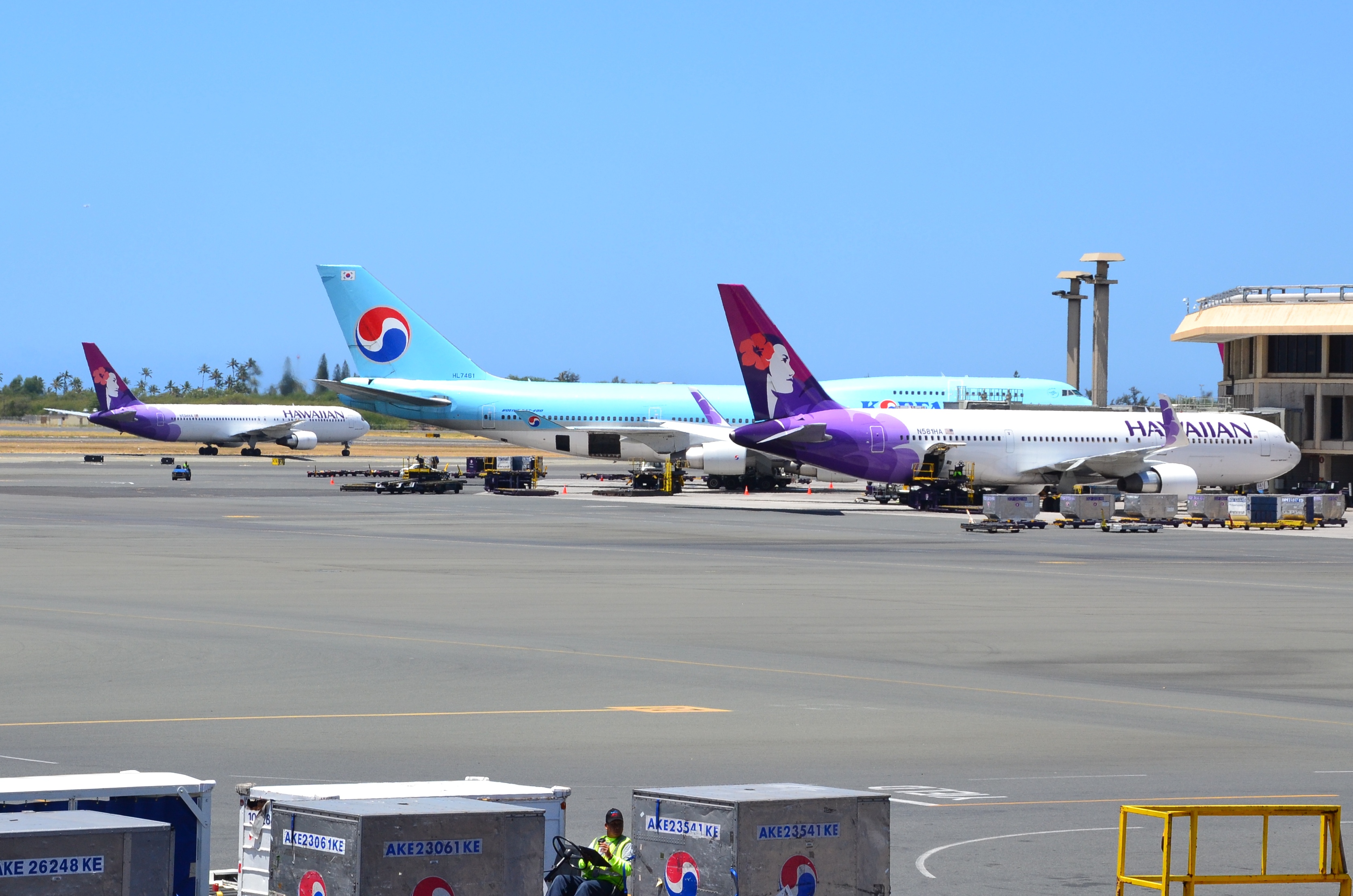 airplanes on the tarmac