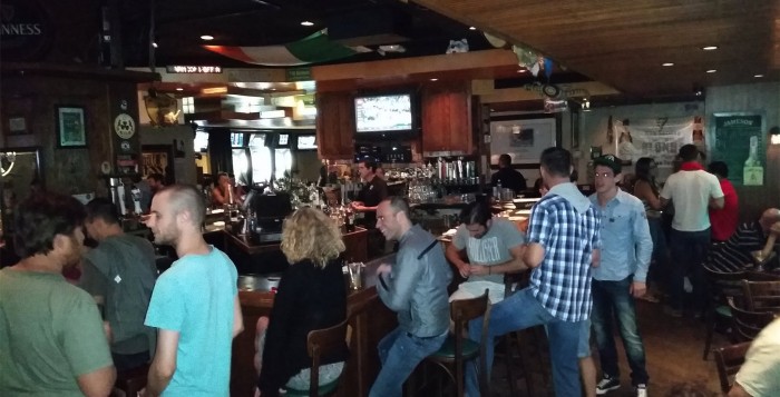 people at the bar at late night venue
