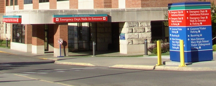 the outside of an emergency room