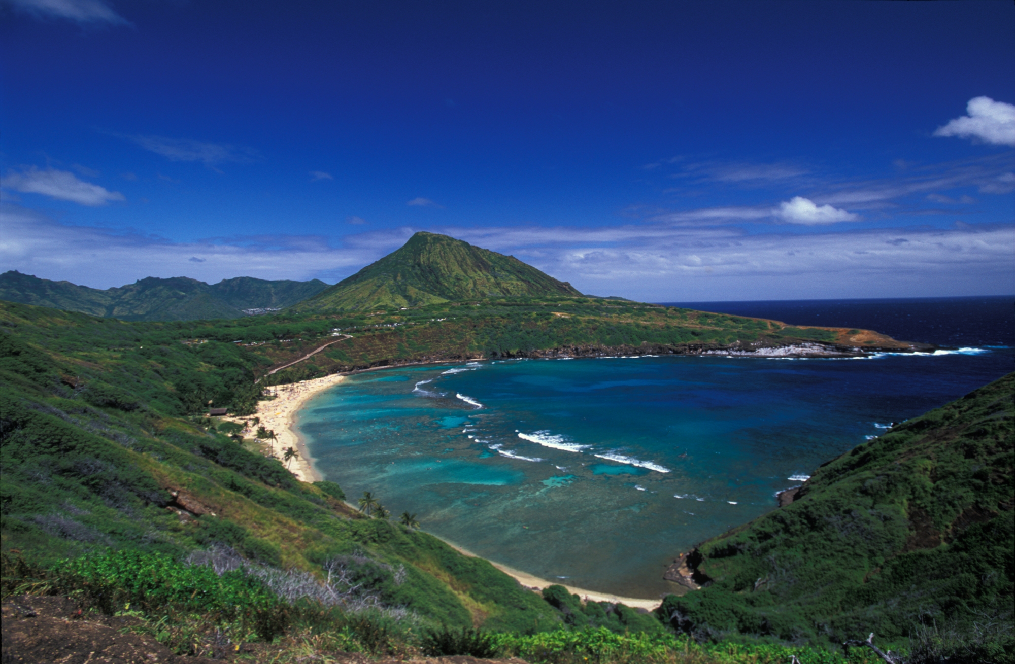 hanauma bay aerial picture