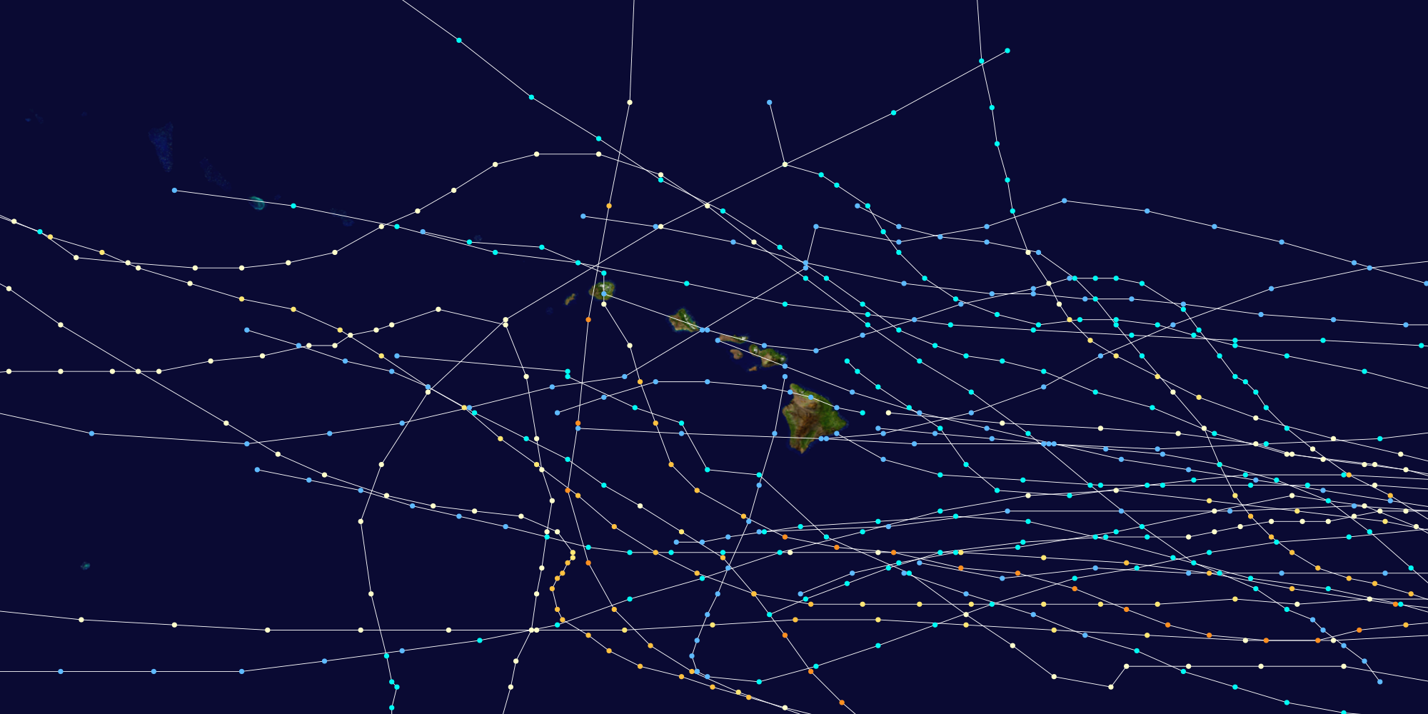 hurricane tracks toward hawaii