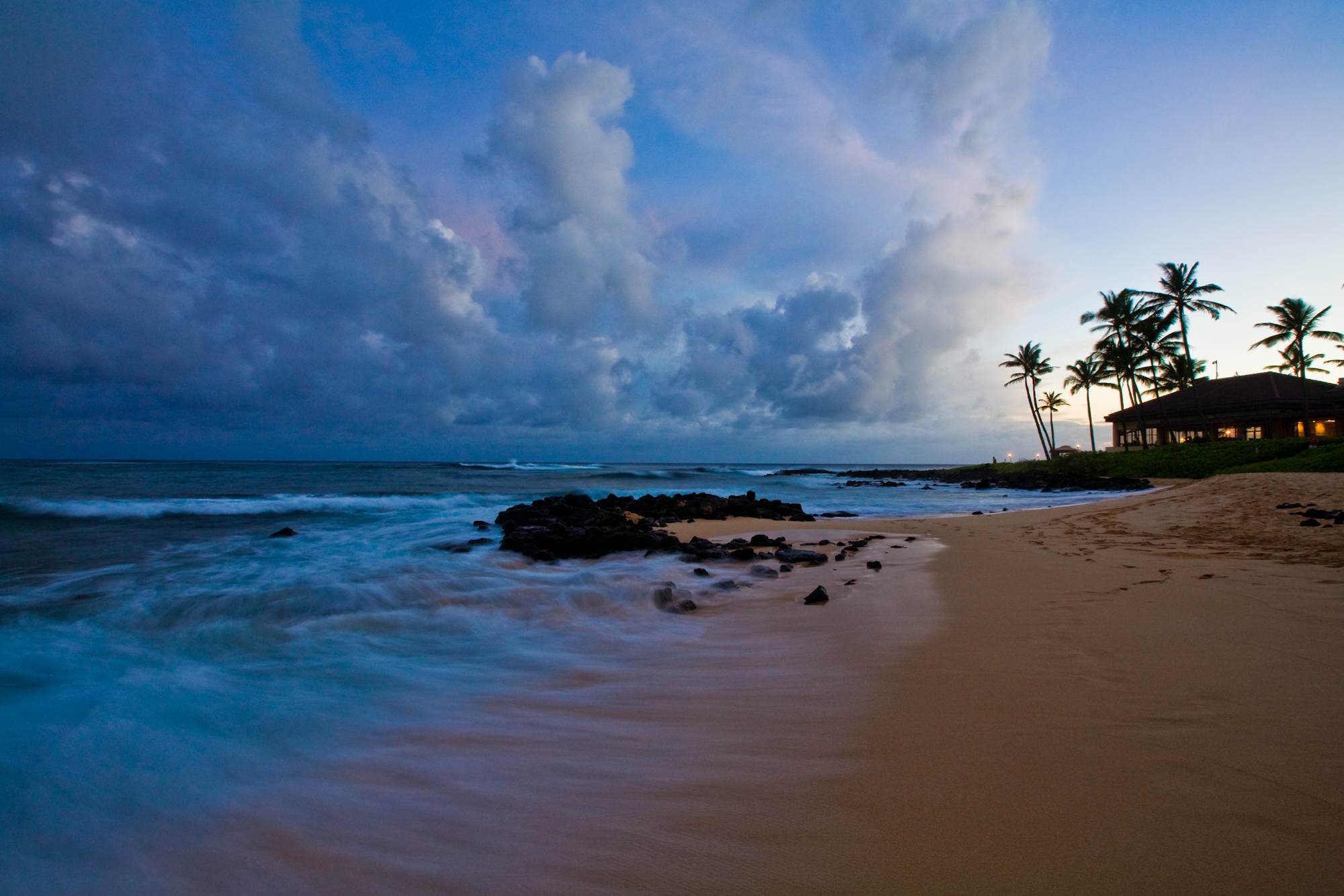 poipu beach at sunset - one of best beach in hawaii