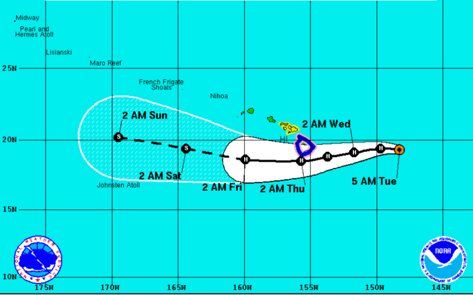a storm track for hurricane madeline