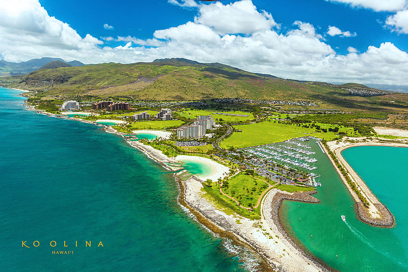an aerial view of ko olina