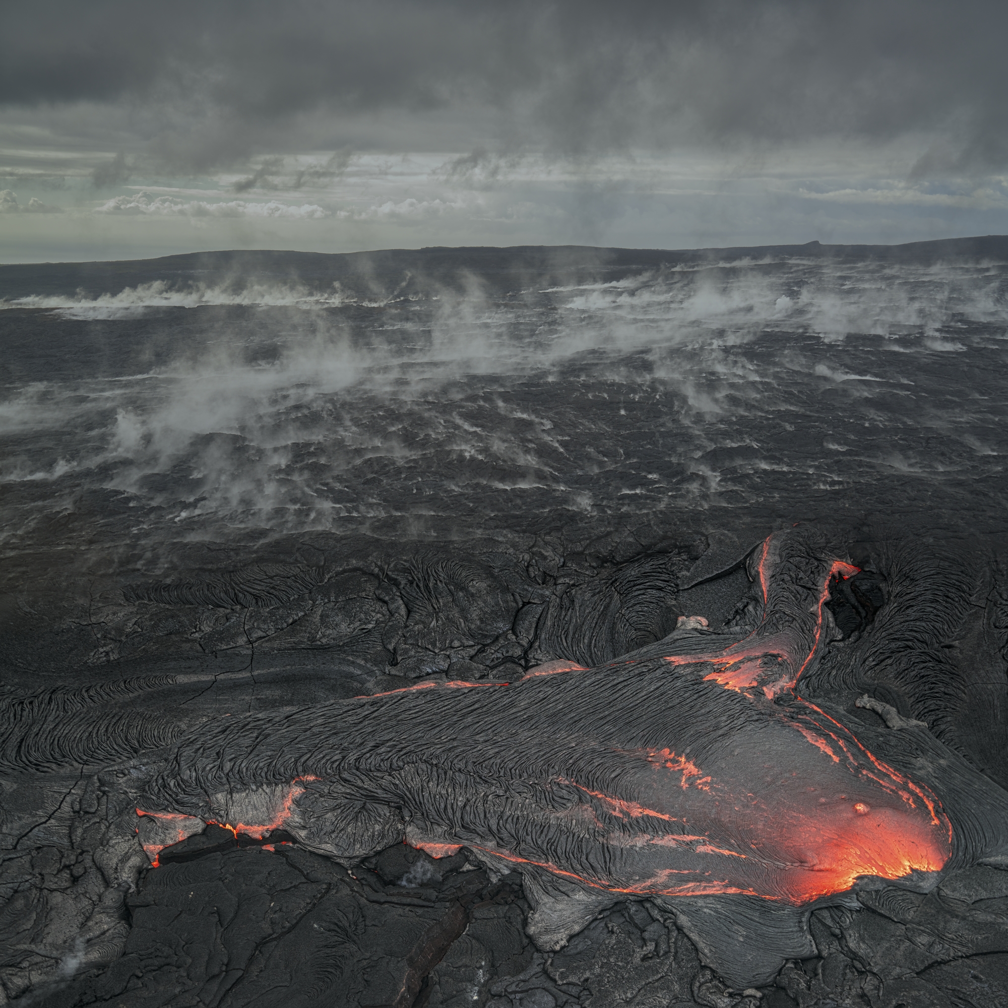 lava from the kilauaea crater on hawaii's big island