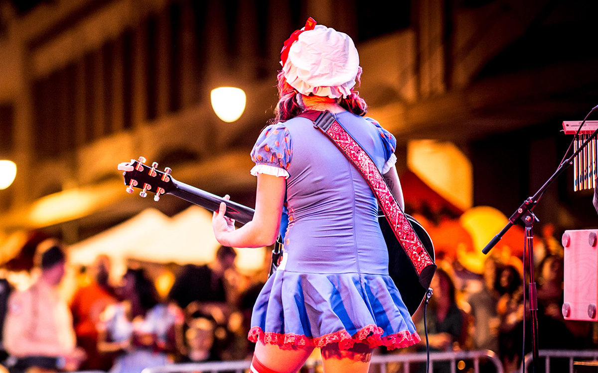 a singer at a concert