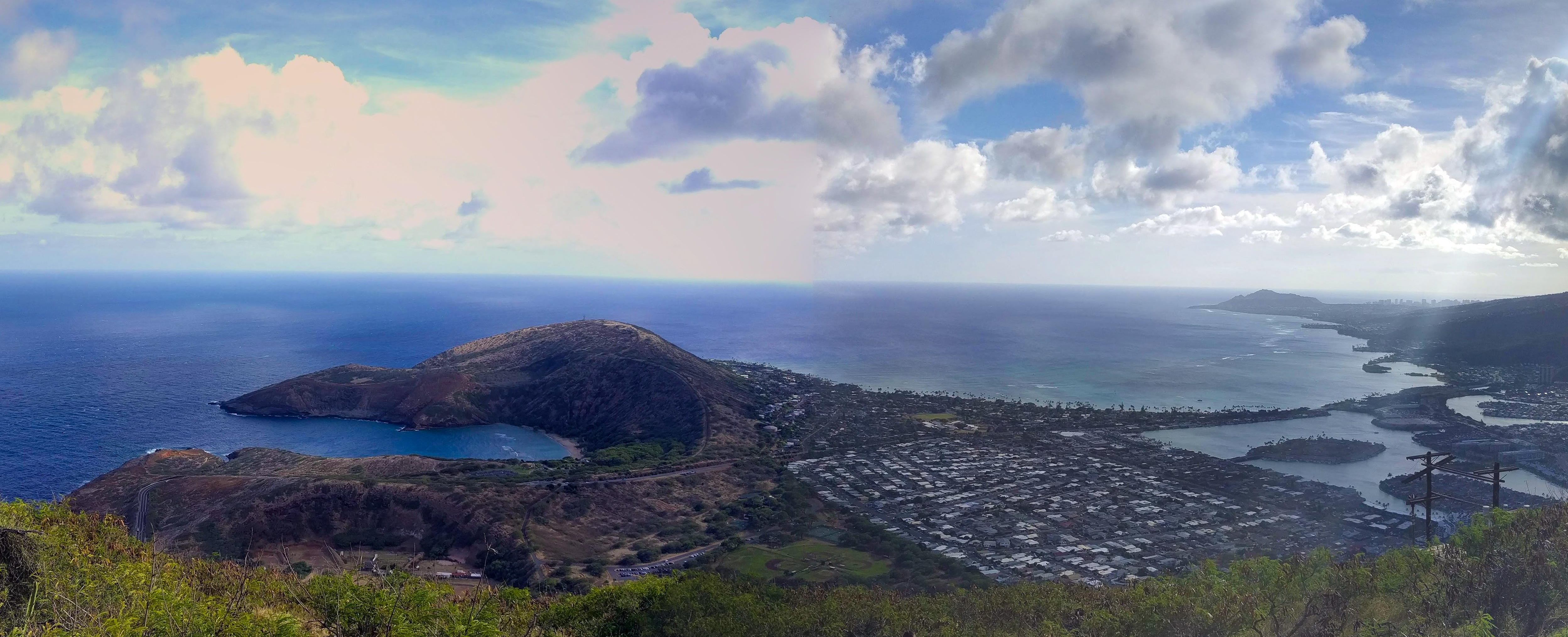 The 1,048 stairs to get to the top of Koko Head reward you with this view.