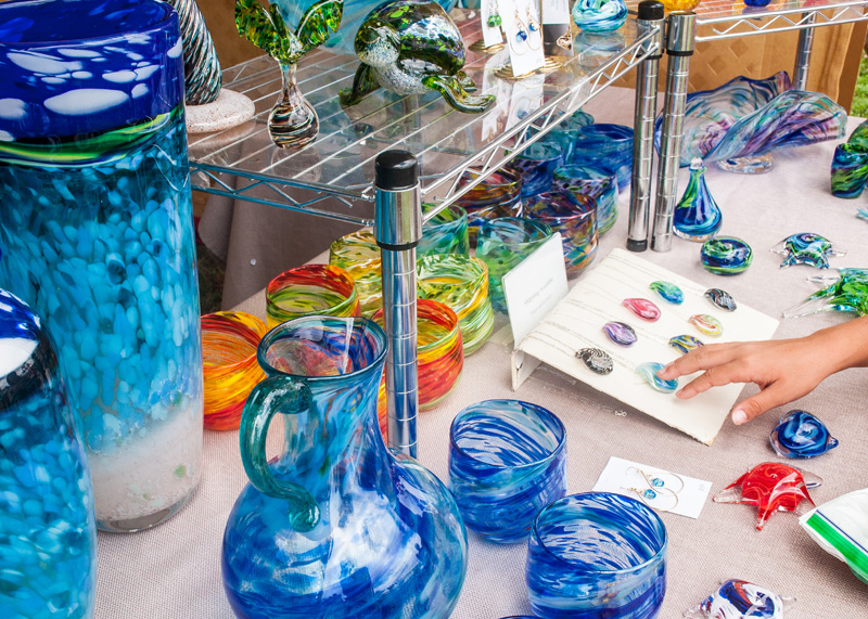 Many different kinds of art are available to purchase at the Hale’iwa Arts Festival.