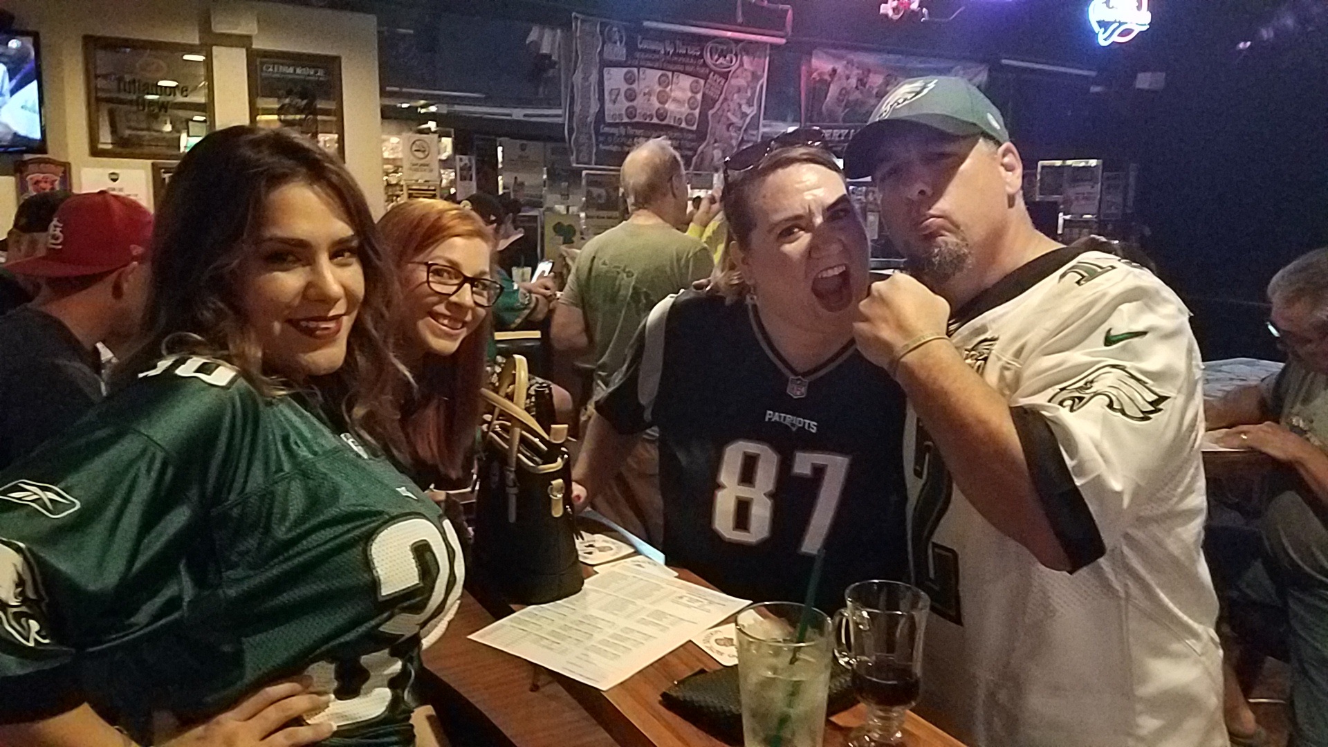 Fans at a Hawaii sport bar inn Waikiki