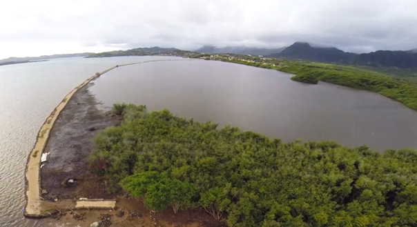 He'eia Fishpond seawall