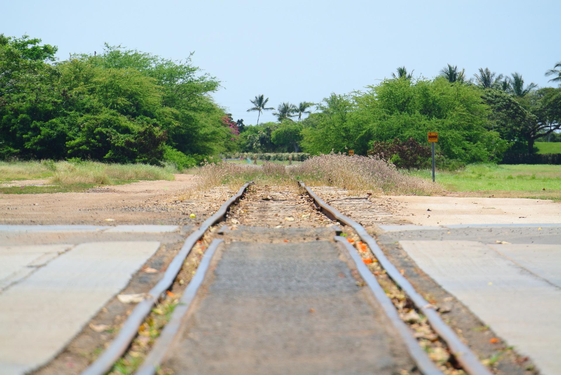 Old train tracks at Kalaeloa Heritage Park Hawaiian cultural experience