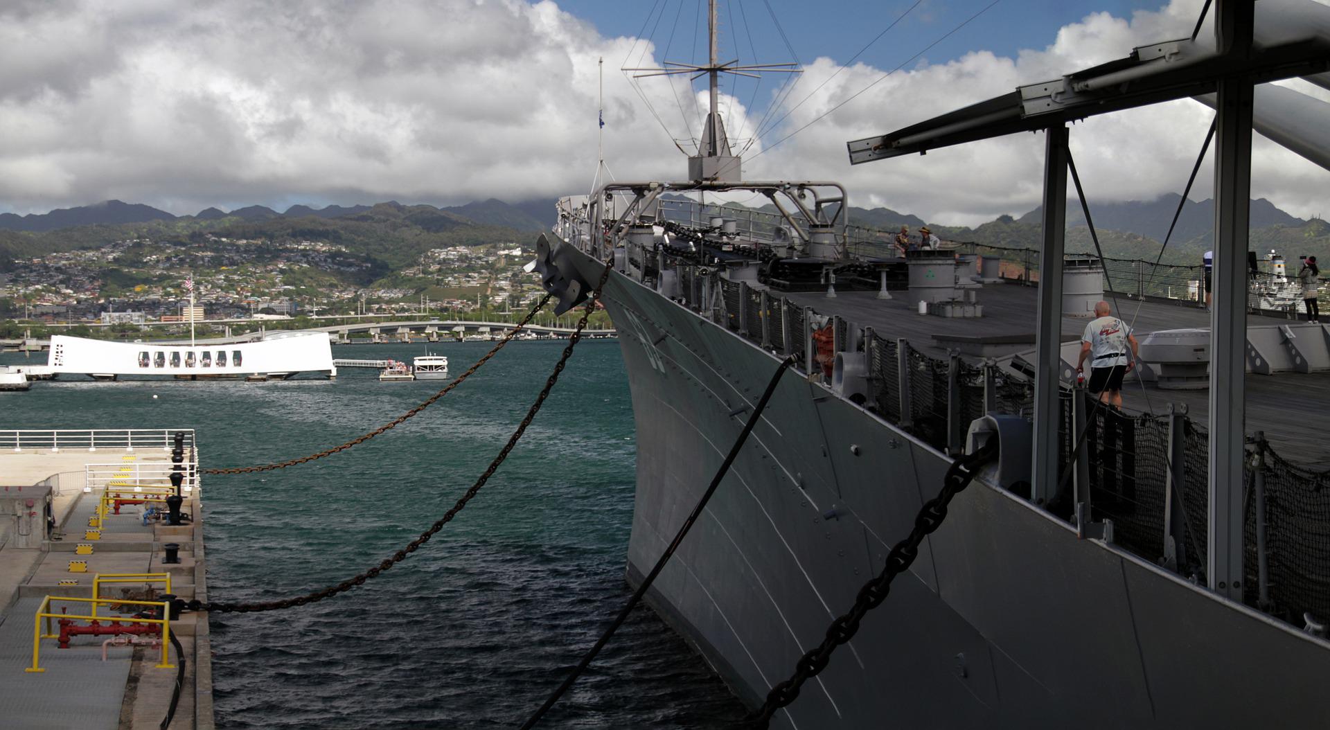 Arizona Memorial viewed from the mIghty Mo