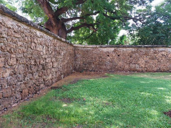 Walls of Pa'ahao prison in Historic Lahaina