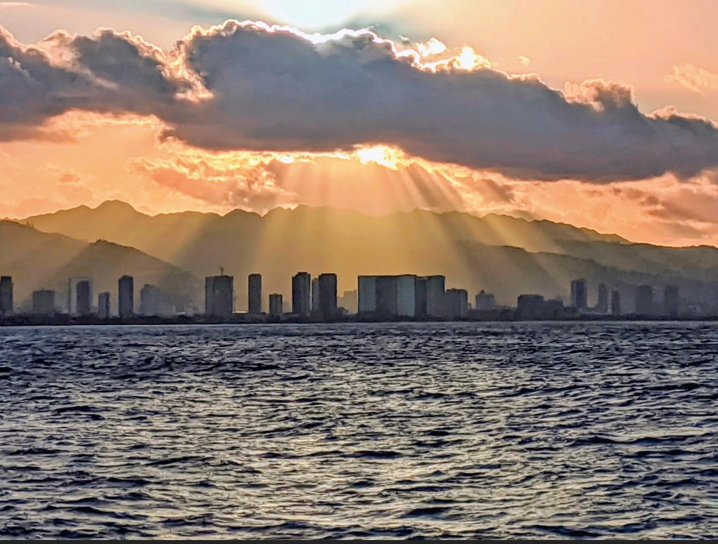 Sunrise over Honolulu