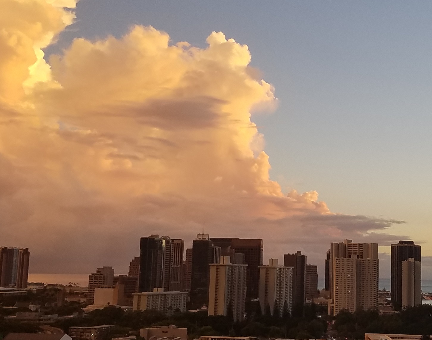 Clouds over Downtown Honolulu