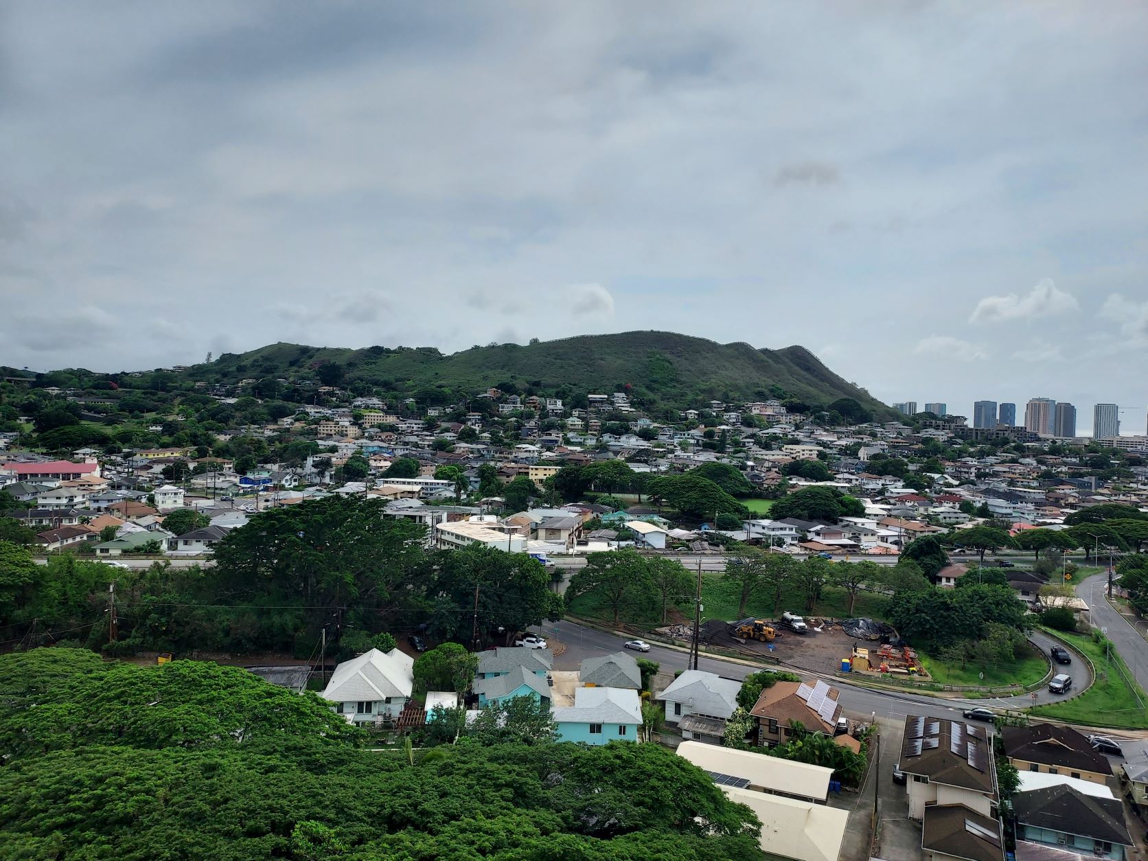 Punchbowl Crater in profile