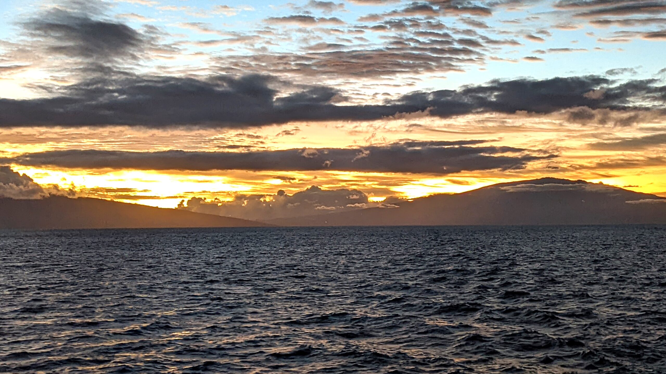 Sunrise view off of Molokai.