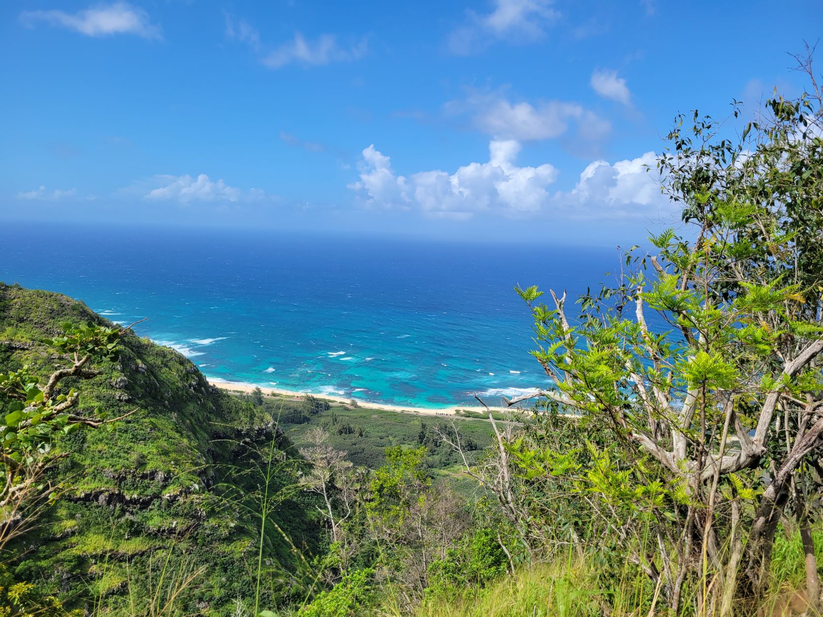 Kealia Trail view of Mokuleia Beach