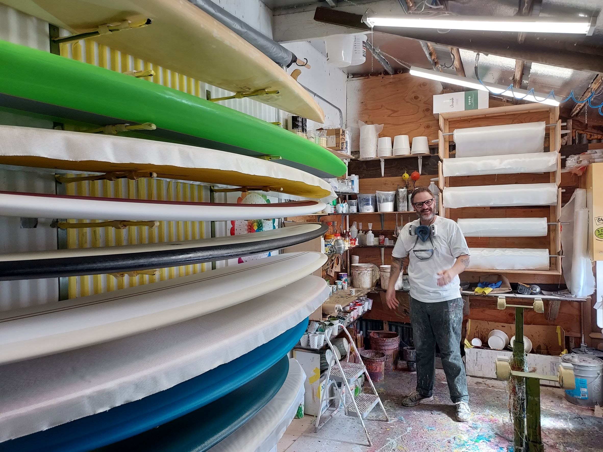 Surfboard shaping room in Hawaii