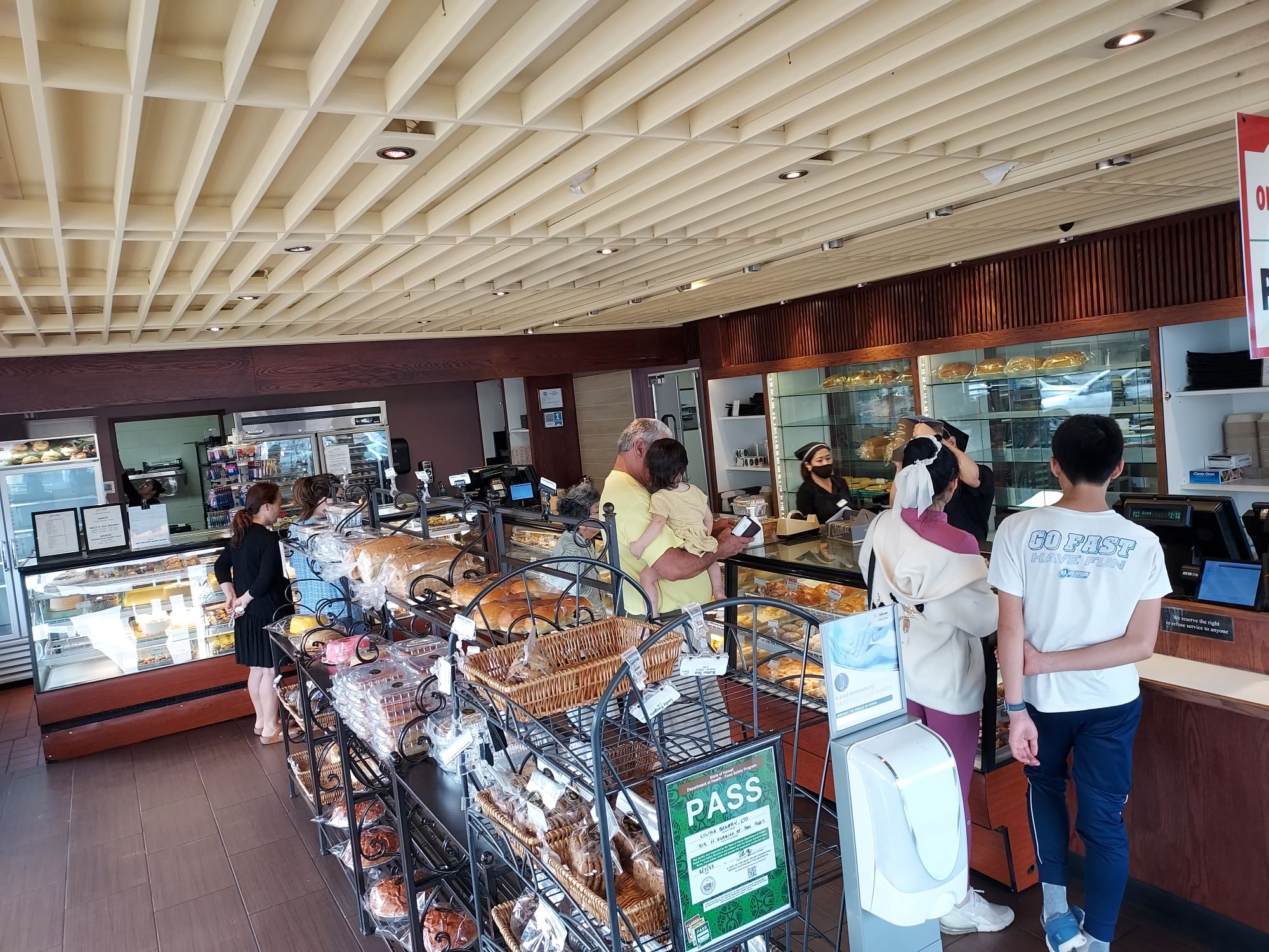 Liliha Bakery pastry counter line