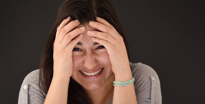 Common mistake people make in Hawaii Woman making mistake facial expression