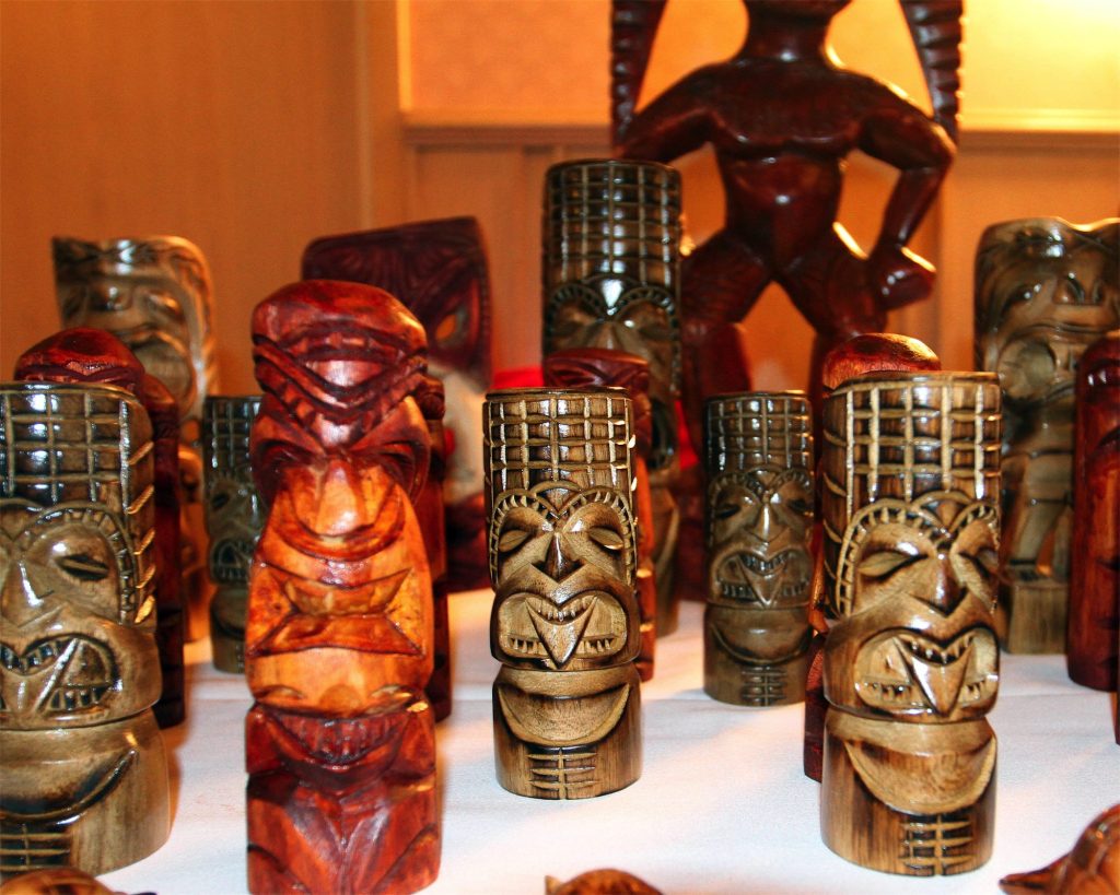 Some Tiki Candles on display
