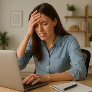 Woman making mistake