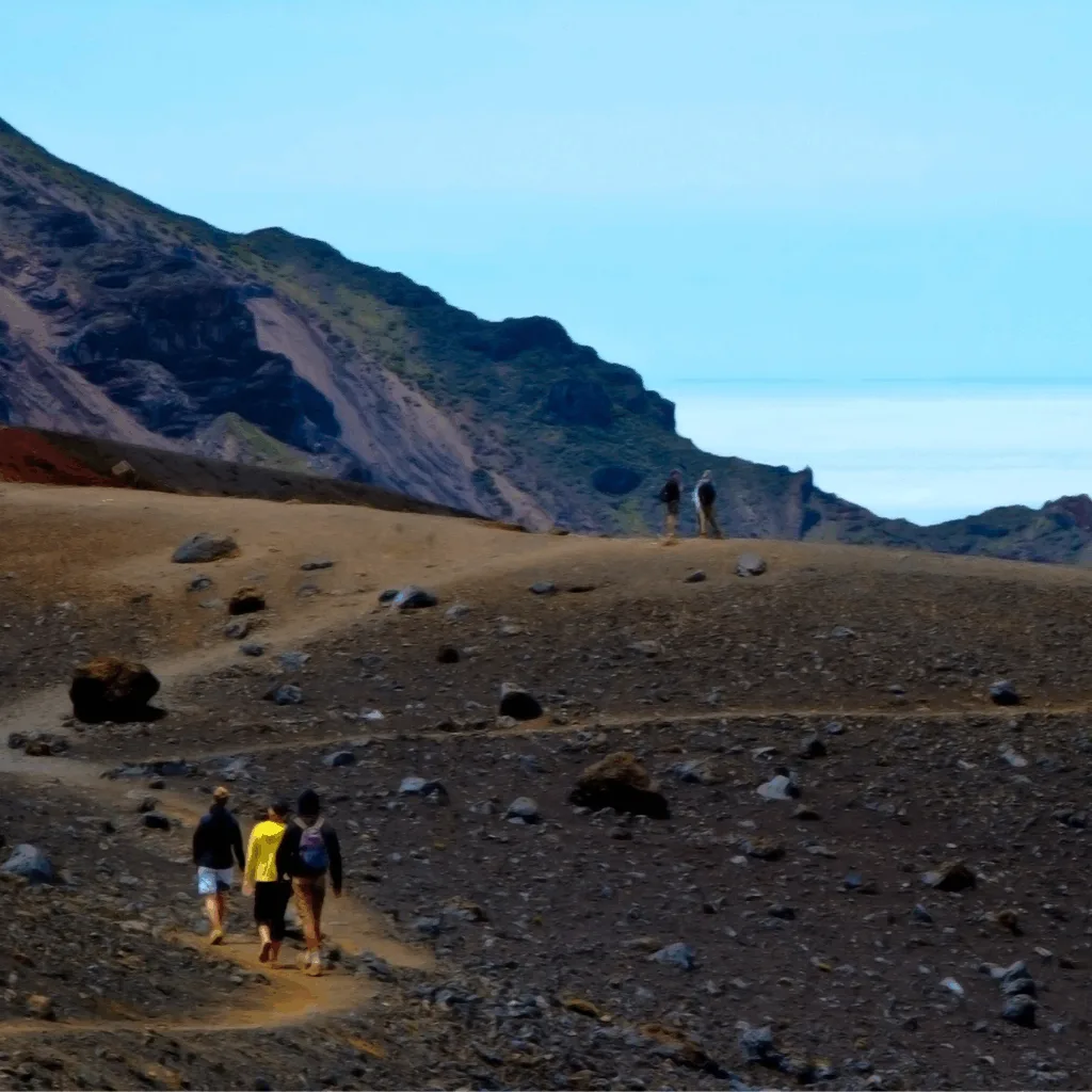 The trail through Haleakala Crater